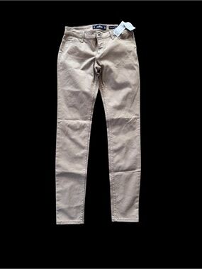 NWT Hollister Low Rise Super Skinny Khaki Pants Women’s 3R W26 L30 Beige Stretch
